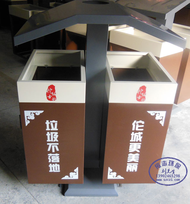 呂梁市戶(hù)外創(chuàng)意鋼制分類(lèi)垃圾桶